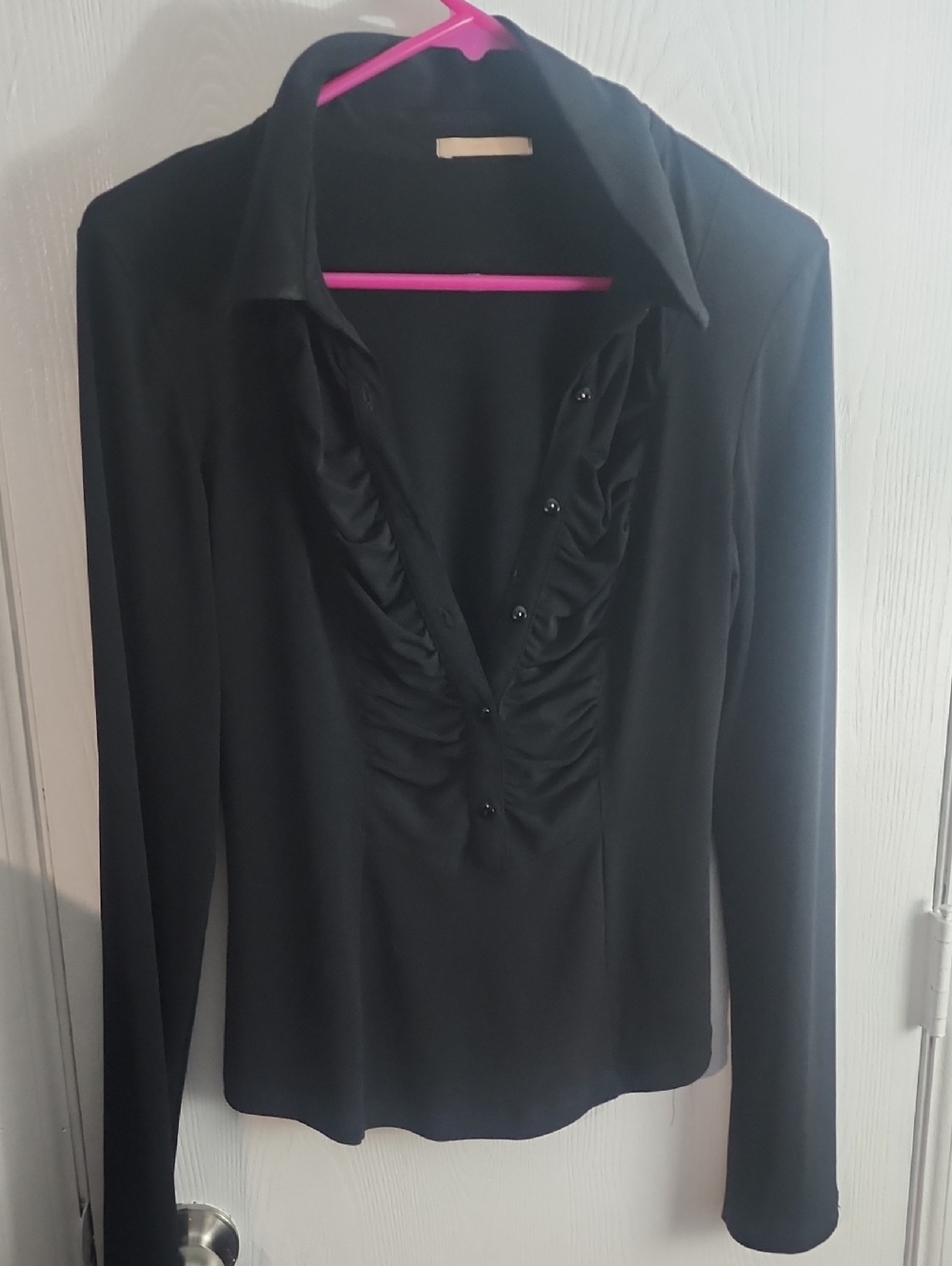 Forever 21 Black Blouse with Subtle Label Detail